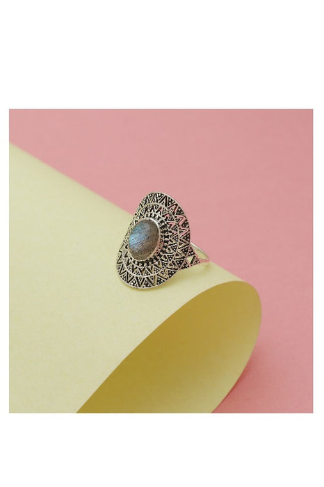 Bague argent labradorite