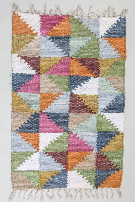 Teppich Baumwolle multicolor 60 x 90 cm