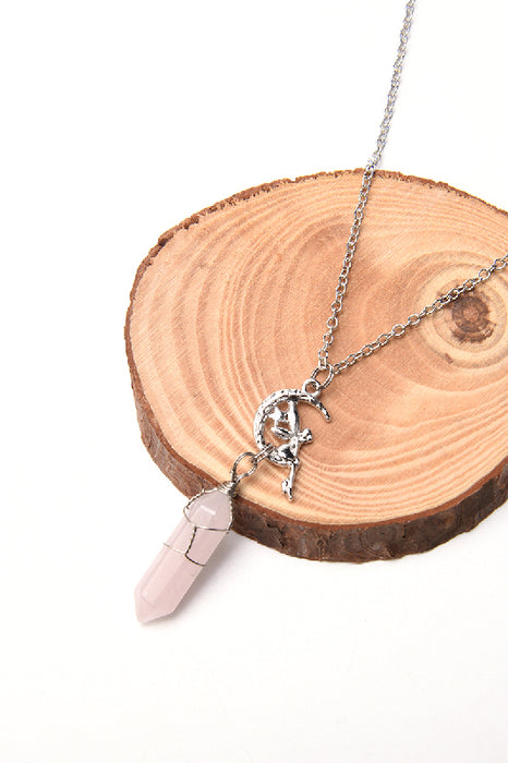 Necklace rose quartz elf 50 cm