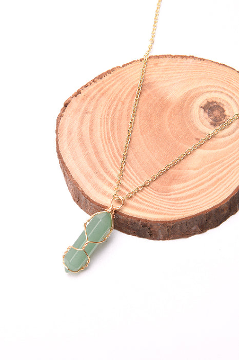 Collier aventurine verte 50 cm