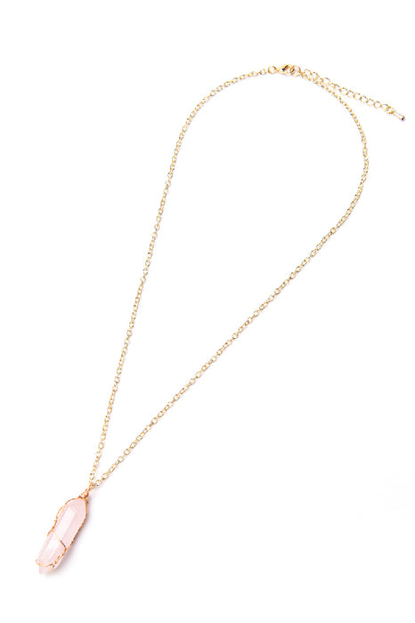 Collier quartz rose 50 cm