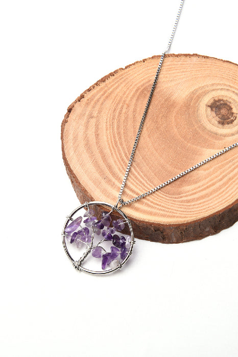 Necklace Tree of Life Amethyst 50 cm