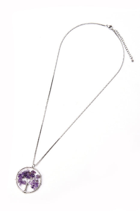 Necklace Tree of Life Amethyst 50 cm