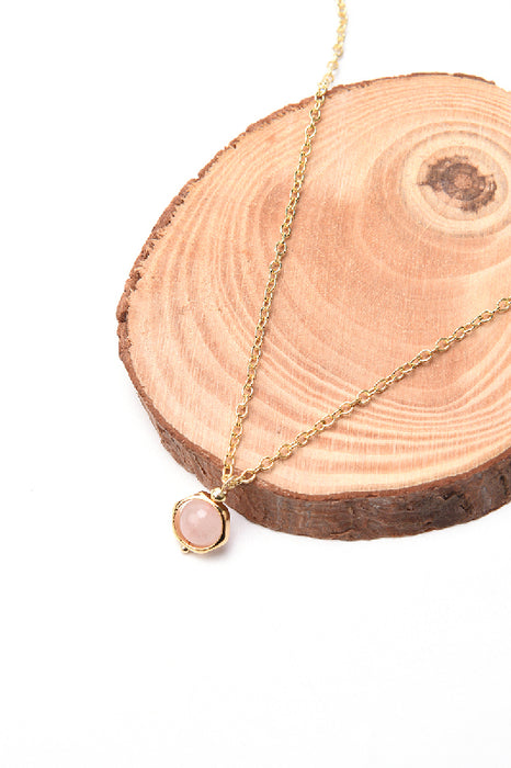 Rose quartz necklace 50 cm