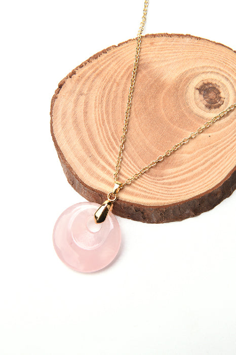 Rose quartz necklace 50 cm