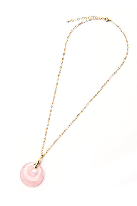 Rose quartz necklace 50 cm