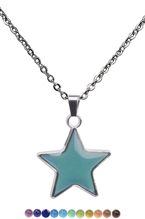 Collier avec pendentif étoile d'humeur