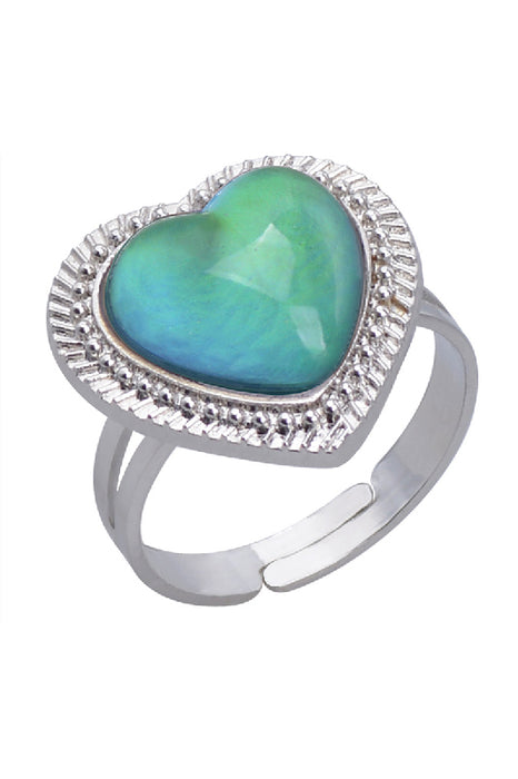 Bague d'humeur coeur réglable