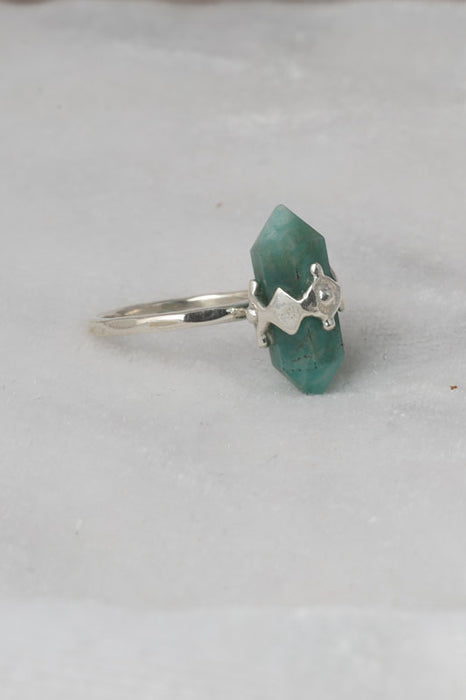 Silver ring Amazonite