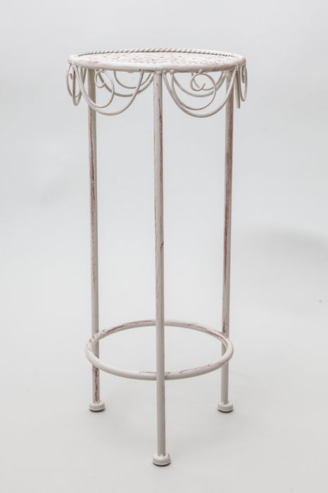 Flower stand round 3-leg antique cream 22 x 50 cm