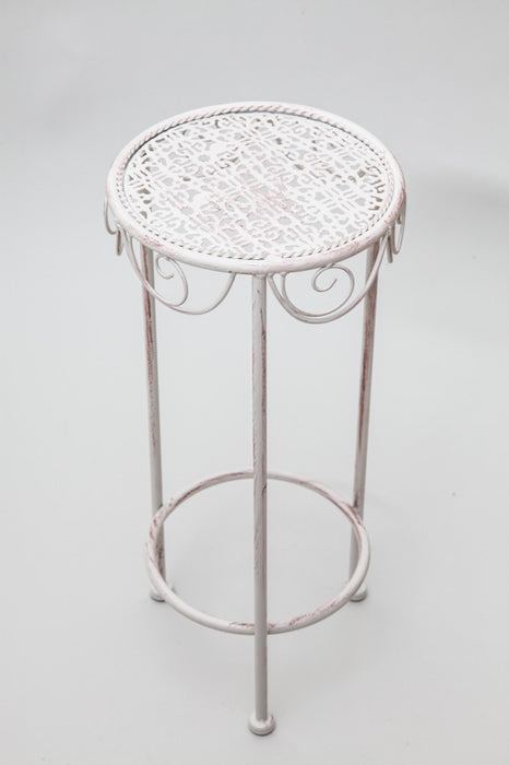 Flower stand round 3-leg antique cream 22 x 50 cm