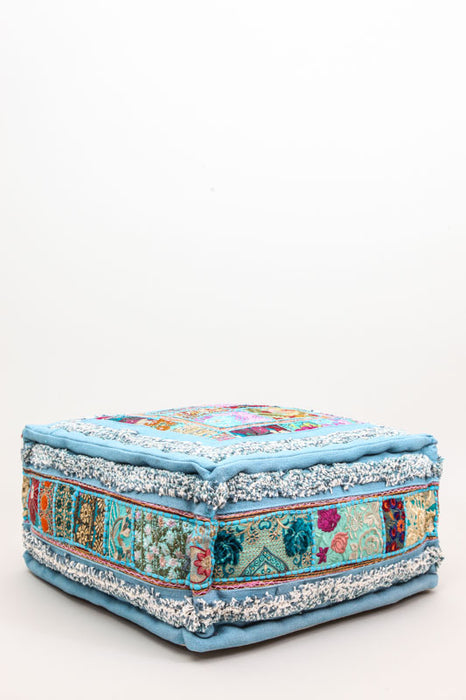 Pouf square blue 50 x 50 x 25 cm