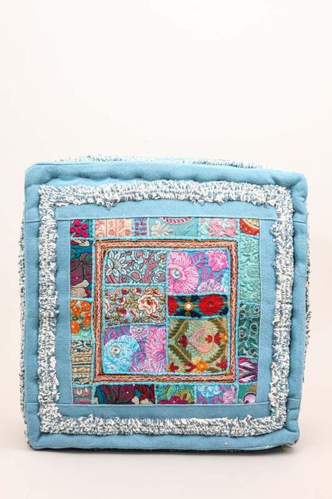 Pouf square blue 50 x 50 x 25 cm