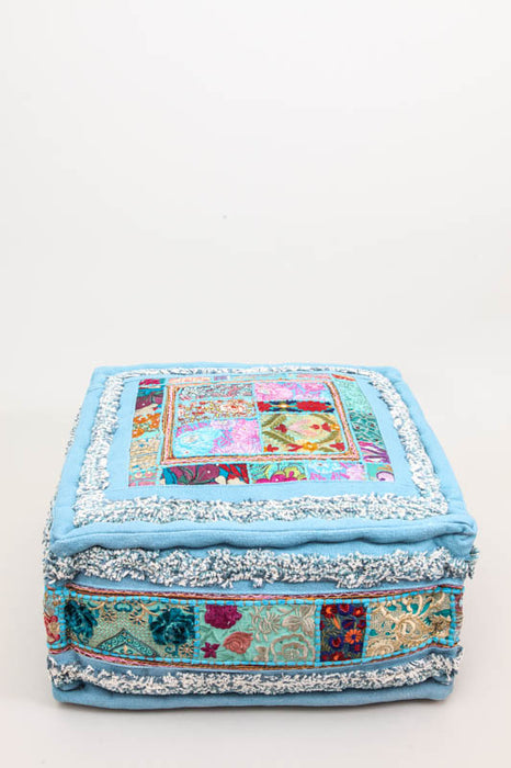 Pouf square blue 50 x 50 x 25 cm