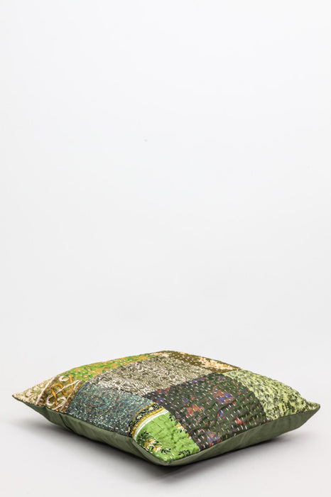 Housse de coussin Kantha assortie 40 x 40 cm