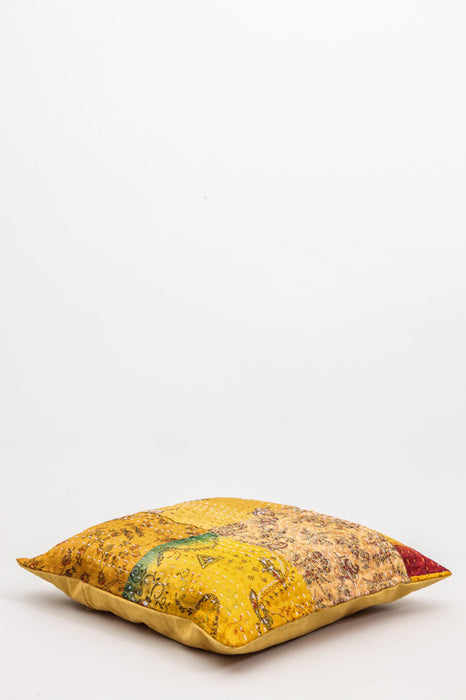 Housse de coussin Kantha assortie 40 x 40 cm