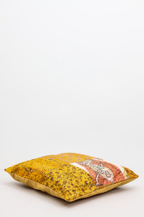 Housse de coussin Kantha assortie 40 x 40 cm