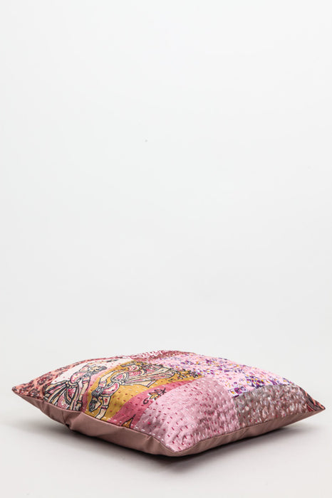 Housse de coussin Kantha assortie 40 x 40 cm