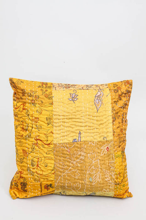 Housse de coussin Kantha assortie 40 x 40 cm