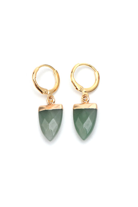 Green agate earrings