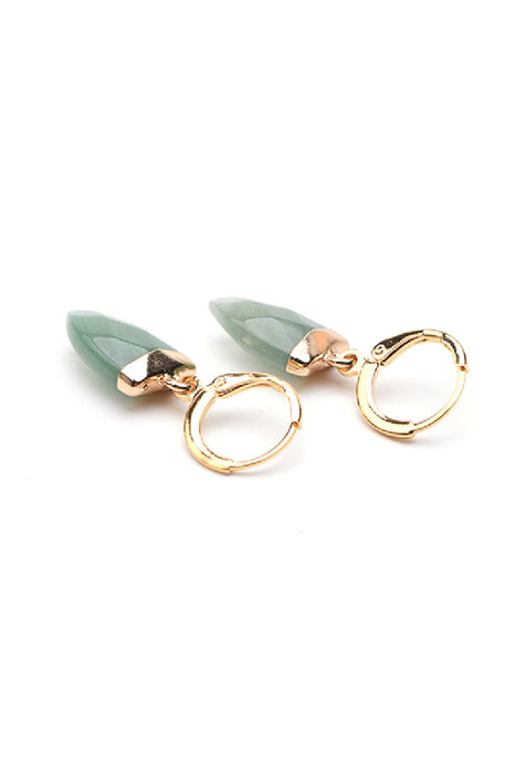 Green agate earrings