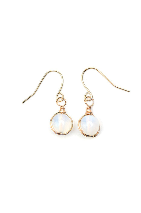 Earrings 8mm Opalite