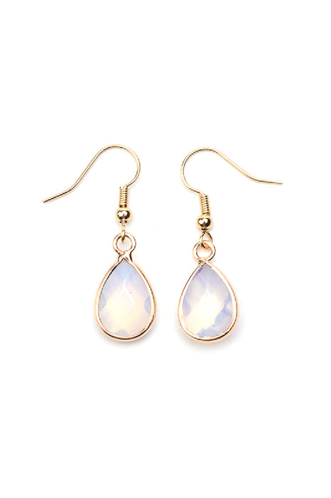 Boucles d'oreilles opalite facettée