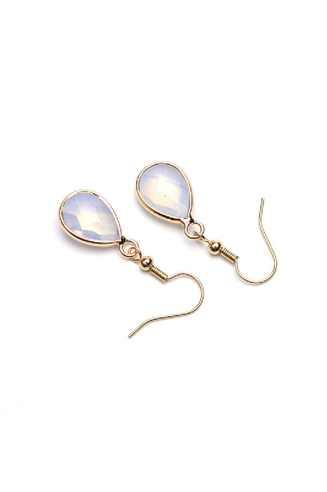 Boucles d'oreilles opalite facettée