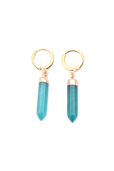 Earrings blue jade