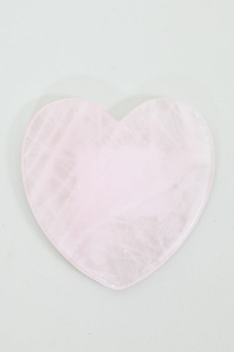 Pierre de massage Gua Sha coeur quartz rose