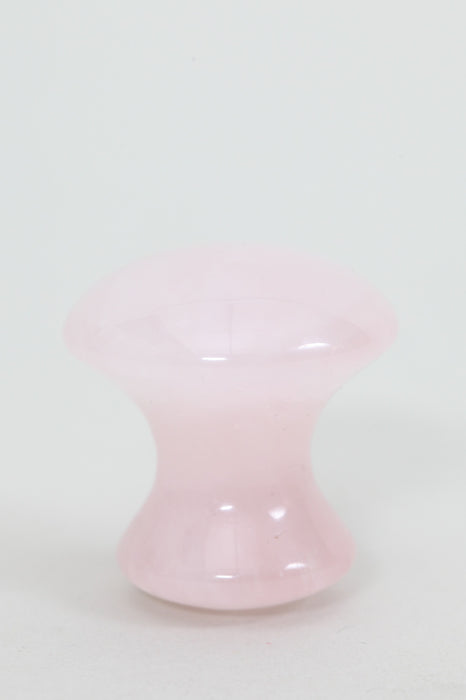 Pierre de massage Gua Sha champignon quartz rose