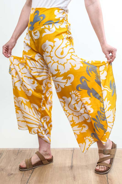 Wide leg patterned trousers - One Size