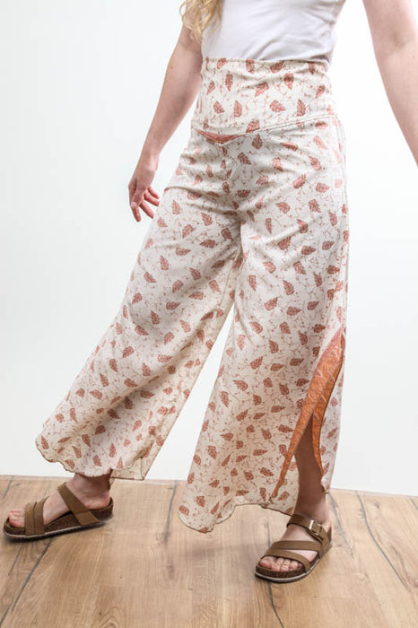 Wide leg patterned trousers - One Size