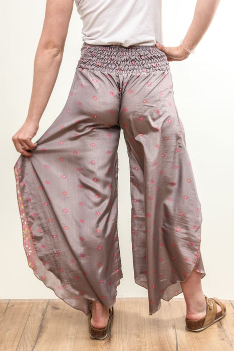 Wide leg patterned trousers - One Size