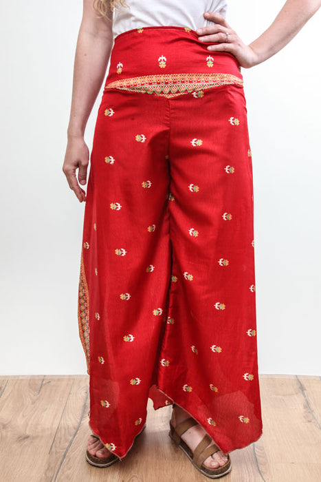 Wide leg patterned trousers - One Size