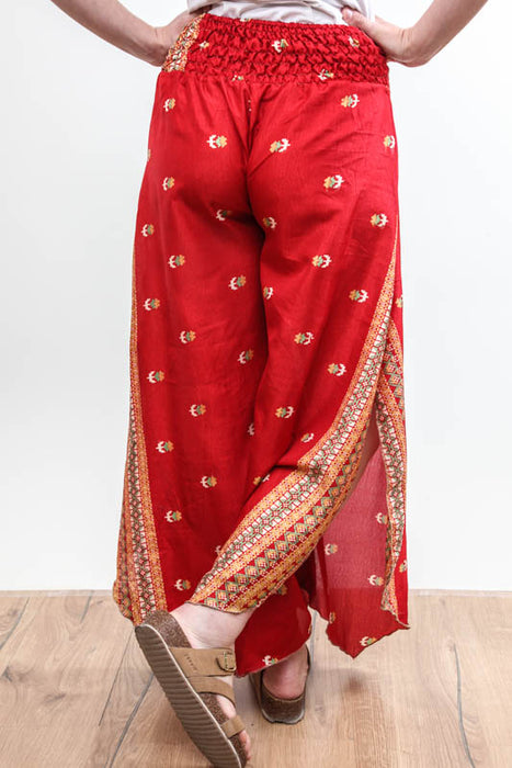 Wide leg patterned trousers - One Size