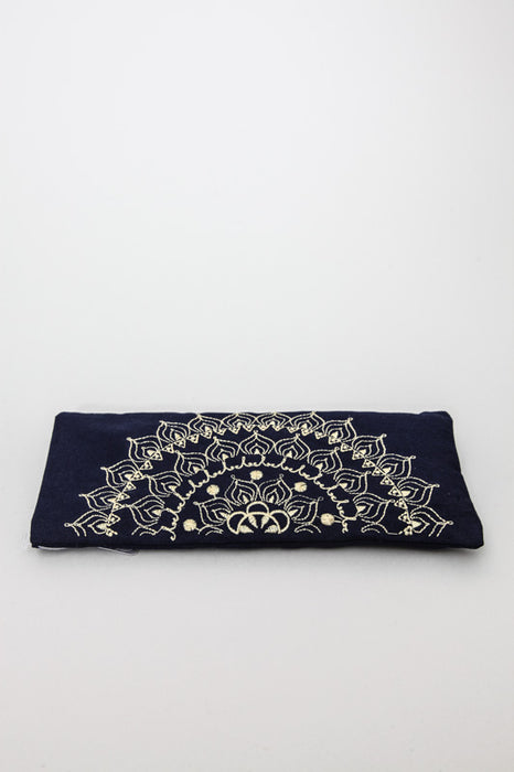 Coussin pour les yeux mandala bleu foncé 22 x 10 cm