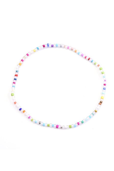 Anklet 4mm matte crystal quartz 26 cm