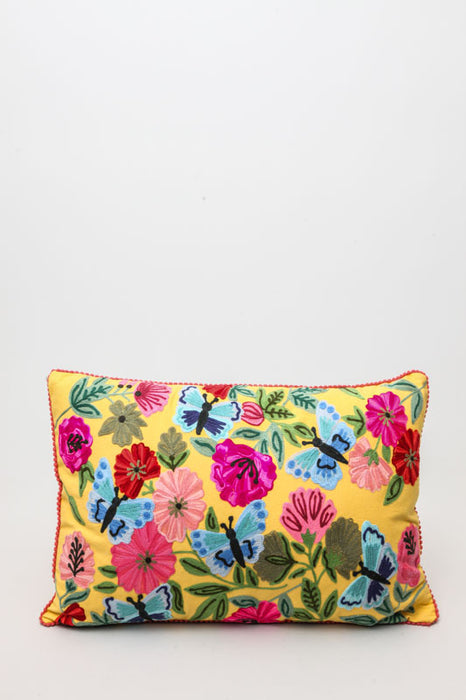 Decorative cushion flowers and butterflies 40 x 60 cm