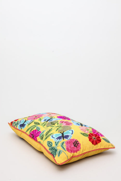 Decorative cushion flowers and butterflies 40 x 60 cm