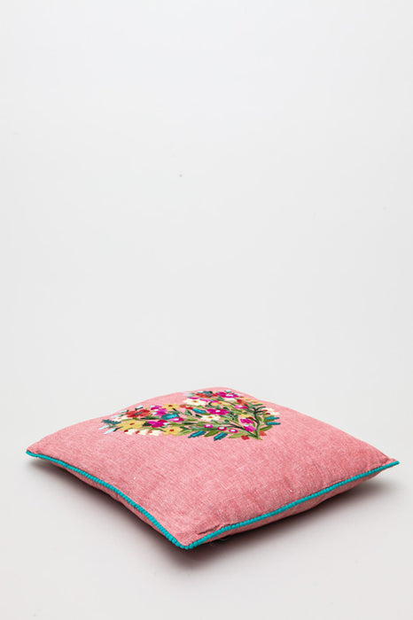 Decorative cushion flower heart 45 x 45 cm