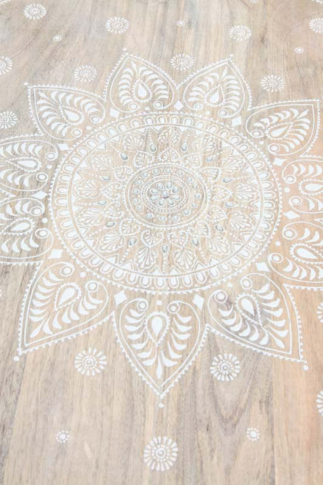 Round table painted henna 75 x 75 cm