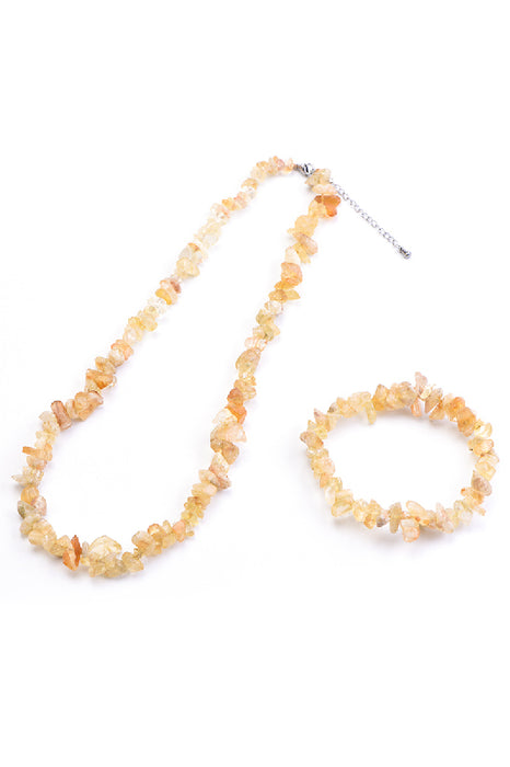 Necklace Citrine 45+5 cm