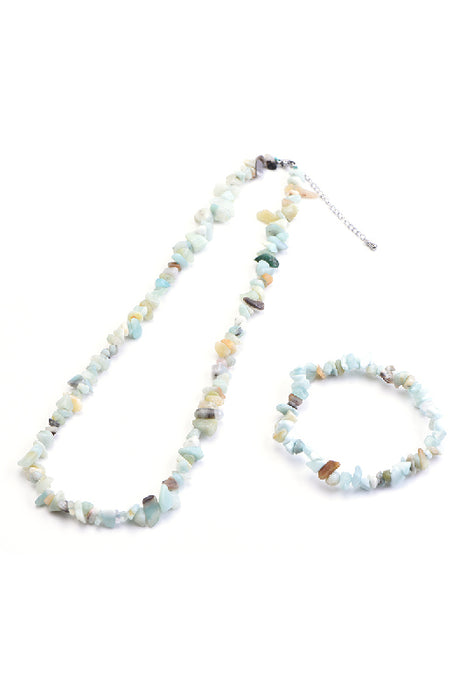 Necklace Amazonite 45+5 cm