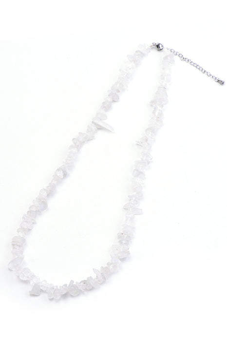 Necklace blue moonstone 45+5 cm