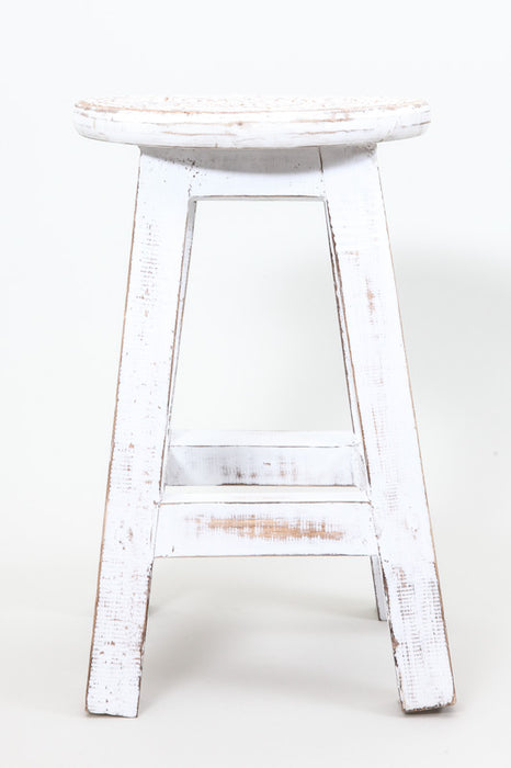 Stool white wash 40x24cm