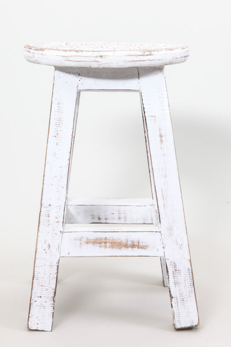 Stool white wash 40x24cm