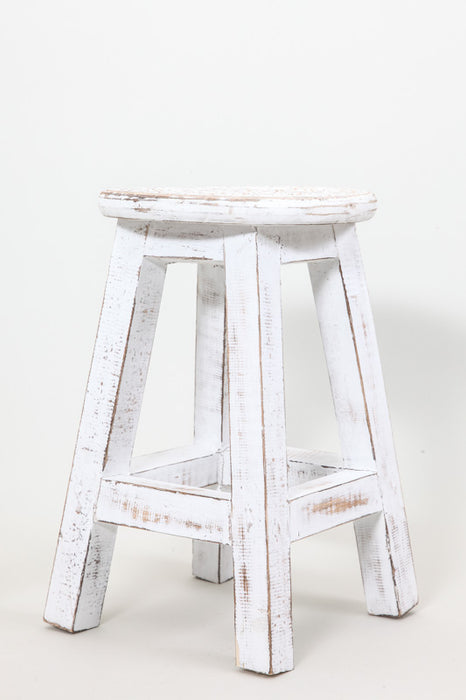 Stool white wash 40x24cm