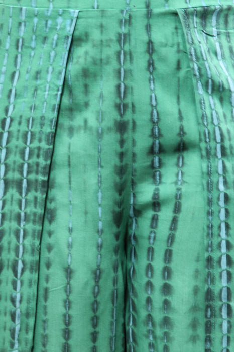 Samurai green pants with stripes - One Size