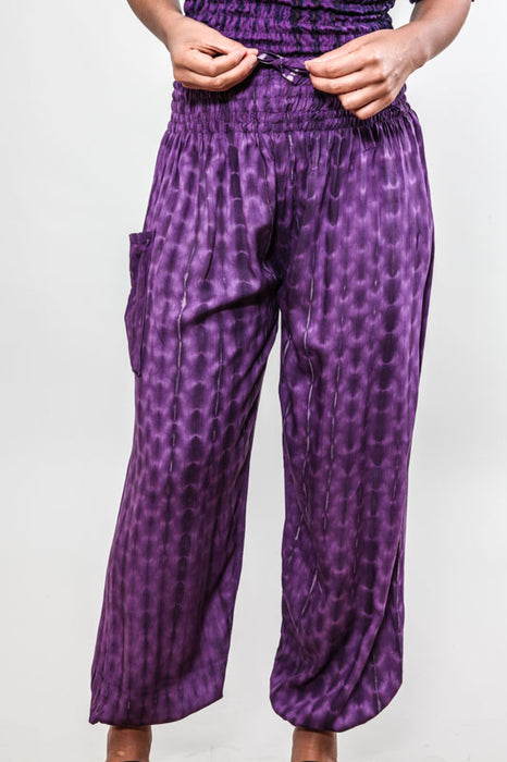 Hose Aladin violett gestreift - One Size